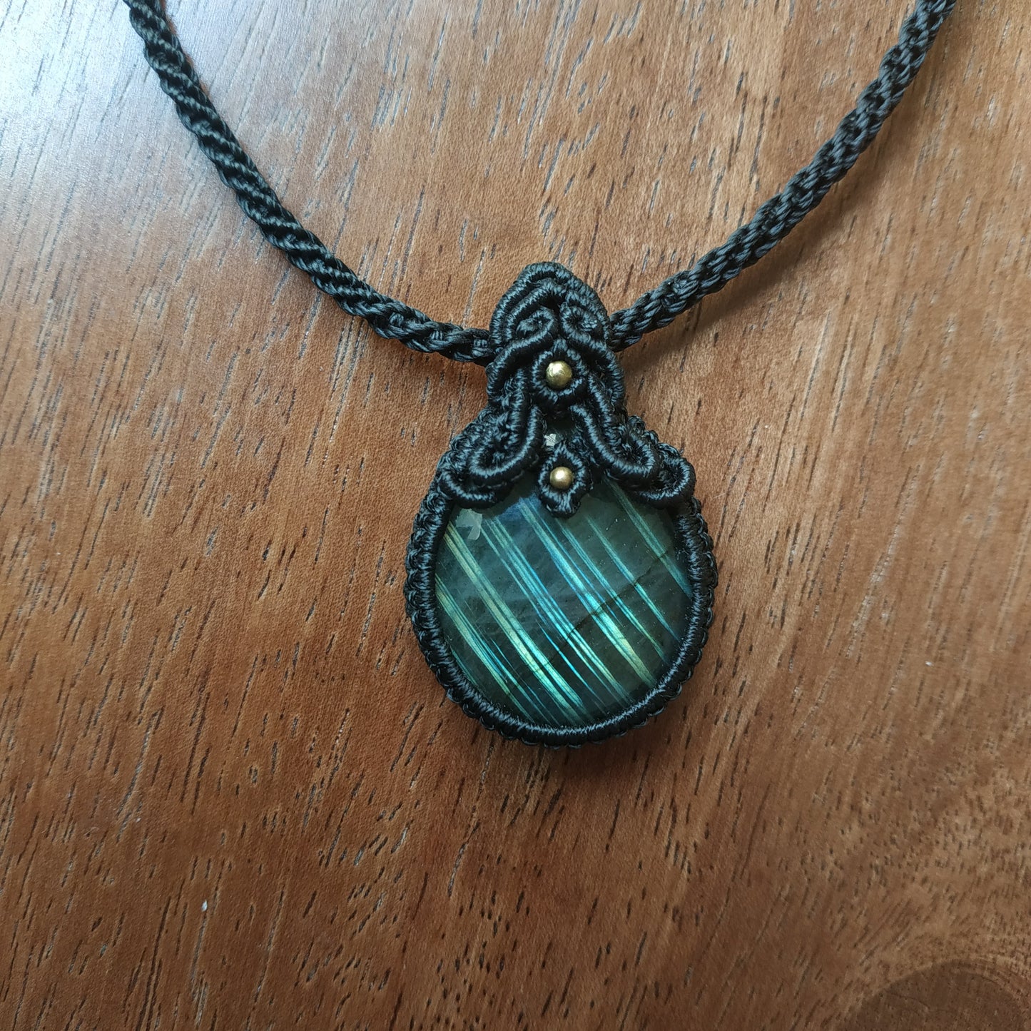 Labradorite Macrame Necklace - SOLD