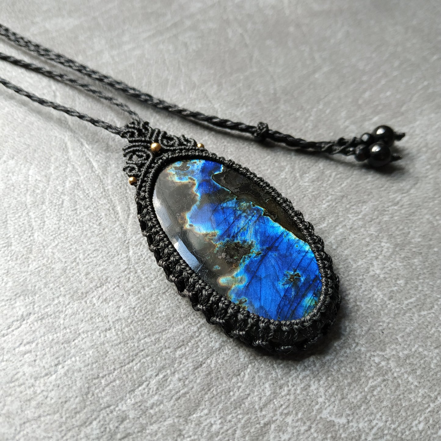 Labradorite Macrame Necklace - SOLD
