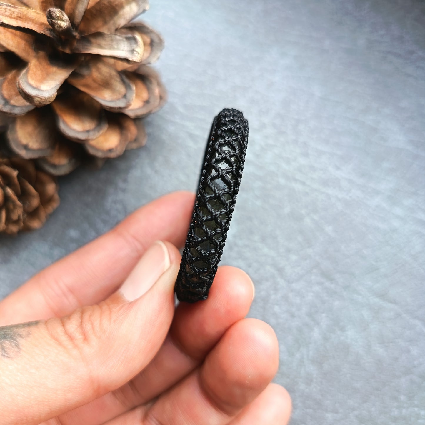 Macrame wrapped stone - Labradorite | The Sunset
