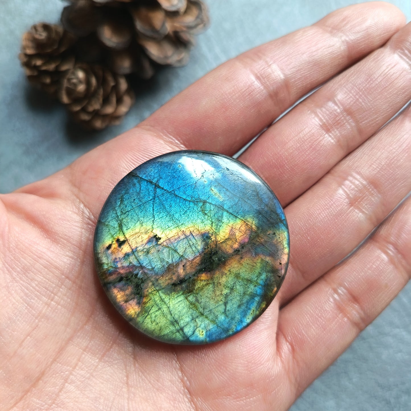 Macrame wrapped stone - Labradorite | The Sunset