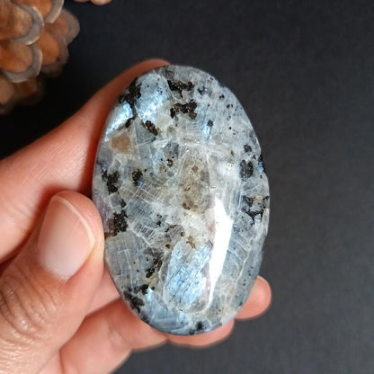 Lavikite, Palm Stone, Oval shape, 59x39x14 mm, 47.2g [PALM-P06]