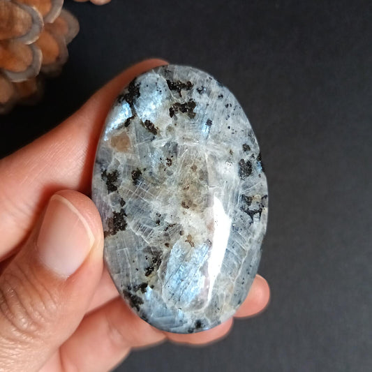 Lavikite, Palm Stone, Oval shape, 59x39x14 mm, 47.2g [PALM-P06]
