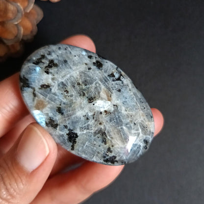 Lavikite, Palm Stone, Oval shape, 59x39x14 mm, 47.2g [PALM-P06]