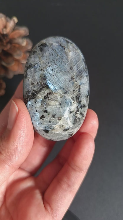 Lavikite, Palm Stone, Oval shape, 59x39x16 mm, 54.1g [PALM-S05]