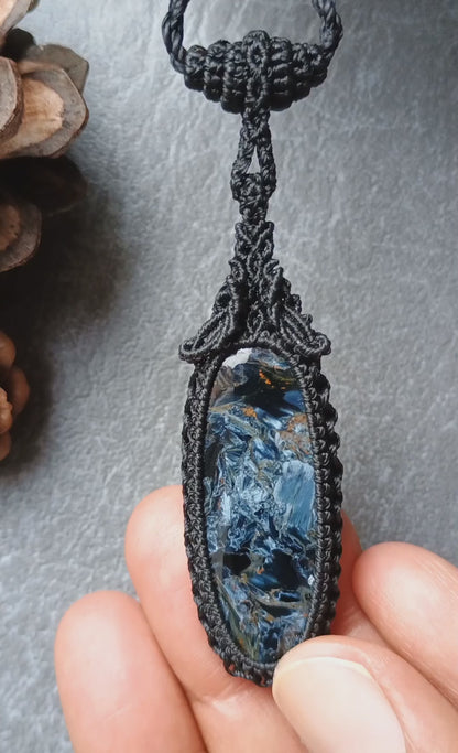 Pietersite Macrame Necklace