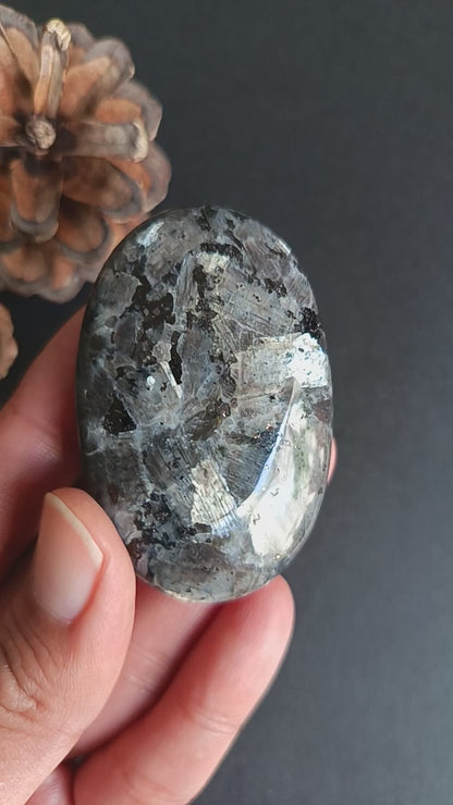Lavikite, Palm Stone, Oval shape, 58x38x14 mm, 49.6g [PALM-R01]