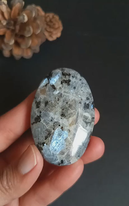 Lavikite, Palm Stone, Oval shape, 59x39x14 mm, 47.2g [PALM-P06]