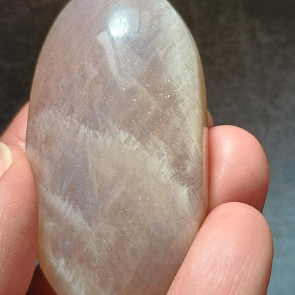 Moonstone Palm Stone, 56x30x20mm, 52.2g [PALM-D01]