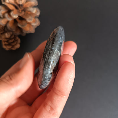 Lavikite, Palm Stone, Oval shape, 58x38x16 mm, 52.6g [PALM-S04]