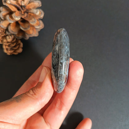 Lavikite, Palm Stone, Oval shape, 58x38x16 mm, 52.6g [PALM-S04]