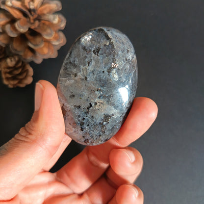 Lavikite, Palm Stone, Oval shape, 58x38x16 mm, 52.6g [PALM-S04]