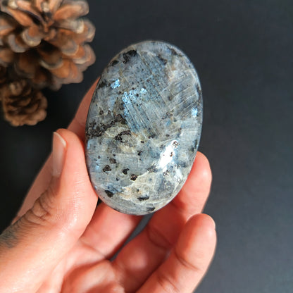 Lavikite, Palm Stone, Oval shape, 59x39x16 mm, 54.1g [PALM-S05]