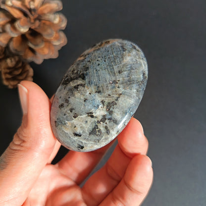 Lavikite, Palm Stone, Oval shape, 59x39x16 mm, 54.1g [PALM-S05]