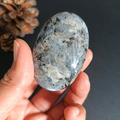 Lavikite, Palm Stone, Oval shape, 59x39x16 mm, 54.1g [PALM-S05]