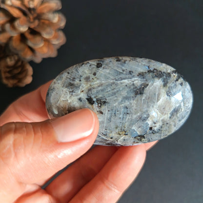 Lavikite, Palm Stone, Oval shape, 59x39x16 mm, 54.1g [PALM-S05]