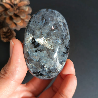 Lavikite, Palm Stone, Oval shape, 60x40x16 mm, 56.6g [PALM-S06]