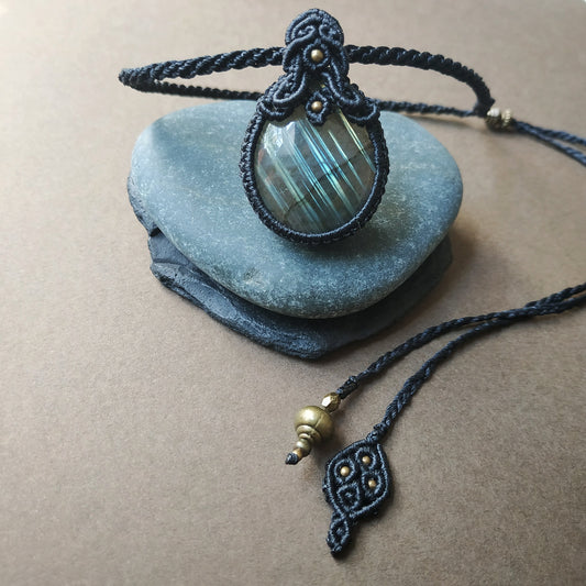 Labradorite Macrame Necklace - SOLD