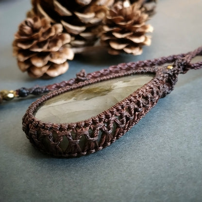 Labradorite Macrame Necklace - SOLD
