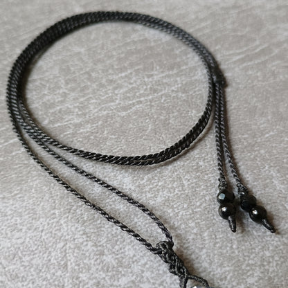 Mini Labradorite Macrame Necklace [LOT-DGB2] with Brass bead