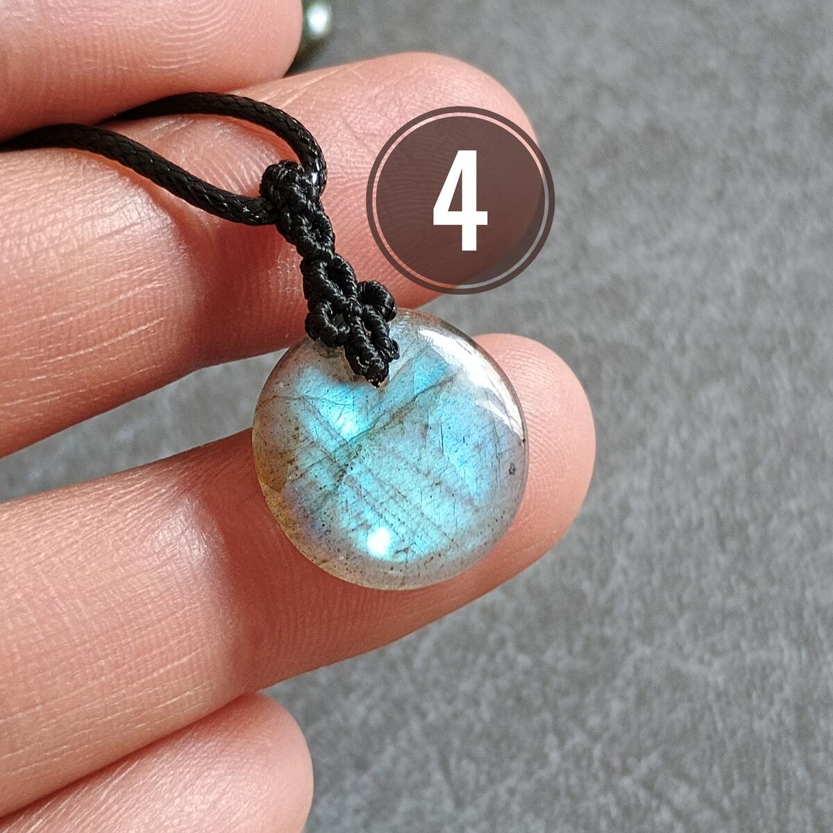 Mini Labradorite Macrame Necklace [LOT-DGA1]
