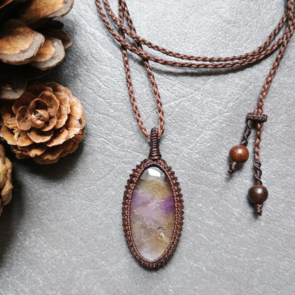 Ametrine Macrame Necklace | Pendant size approx 4.5 cm - SOLD