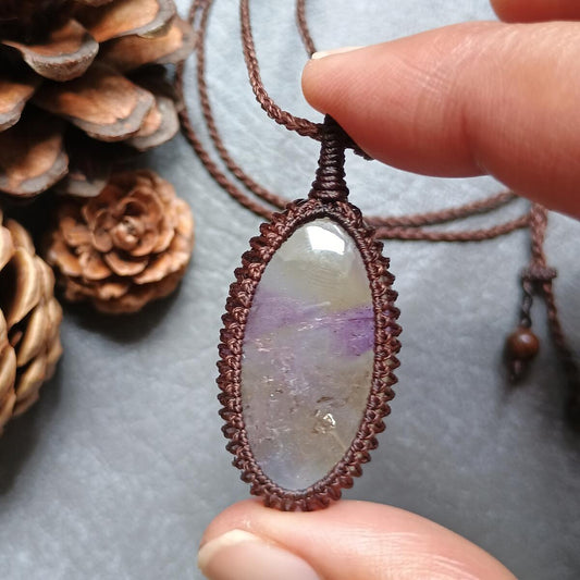 Ametrine Macrame Necklace | Pendant size approx 4.5 cm - SOLD