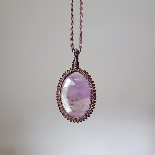 Ametrine Macrame Necklace | Pendant size approx 4.5 cm