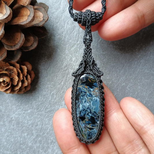 Pietersite Macrame Necklace
