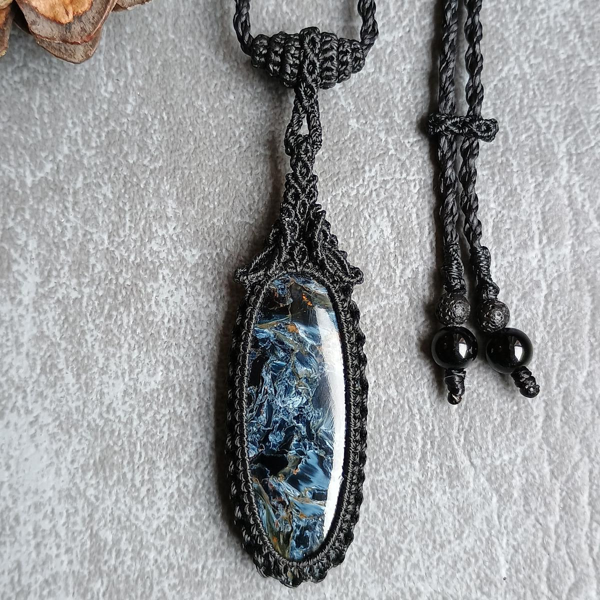 Pietersite Macrame Necklace