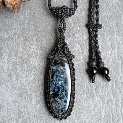 Pietersite Macrame Necklace