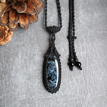 Pietersite Macrame Necklace