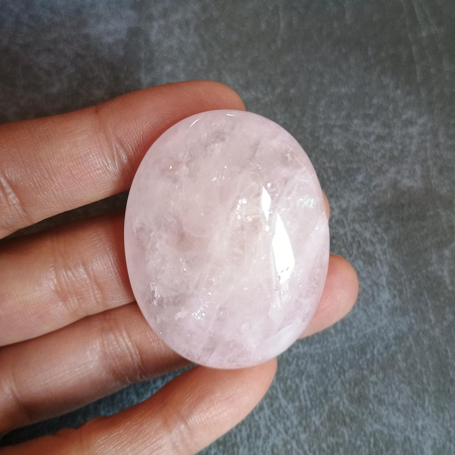Rose Quartz Macrame Necklace | Pendant size approx 6cm