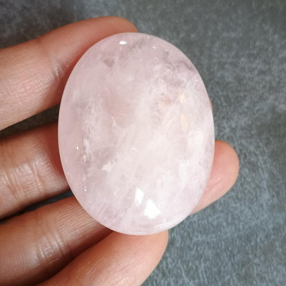 Rose Quartz Macrame Necklace | Pendant size approx 6cm