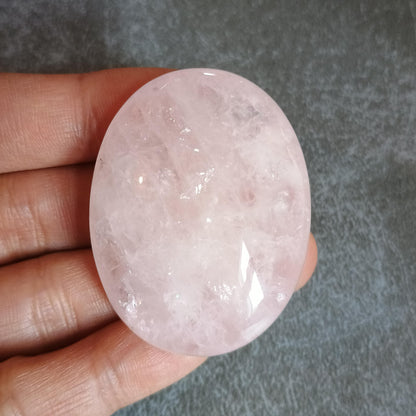 Rose Quartz Macrame Necklace | Pendant size approx 6cm