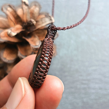 Labradorite Macrame Necklace | Pendant size approx 3.5 cm - SOLD
