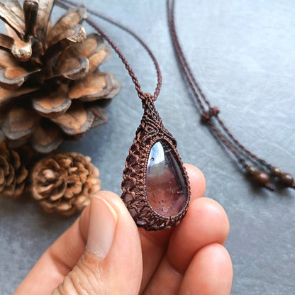 Ametrine Macrame Necklace | Pendant size approx 4 cm