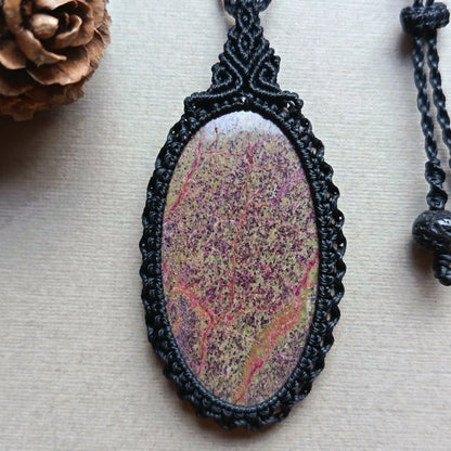 Atlantisite Macrame Necklace | Pendant size 5.7 cm