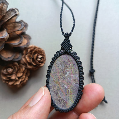 Atlantisite Macrame Necklace | Pendant size 5.7 cm