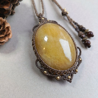 Custom order - Yellow Beryl | Heliodor Macrame Necklace