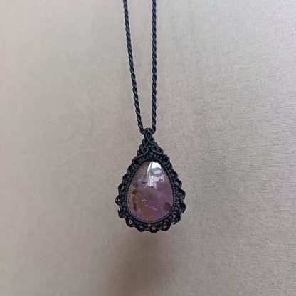 Ametrine Macrame Necklace | Pendant size 3.5 cm