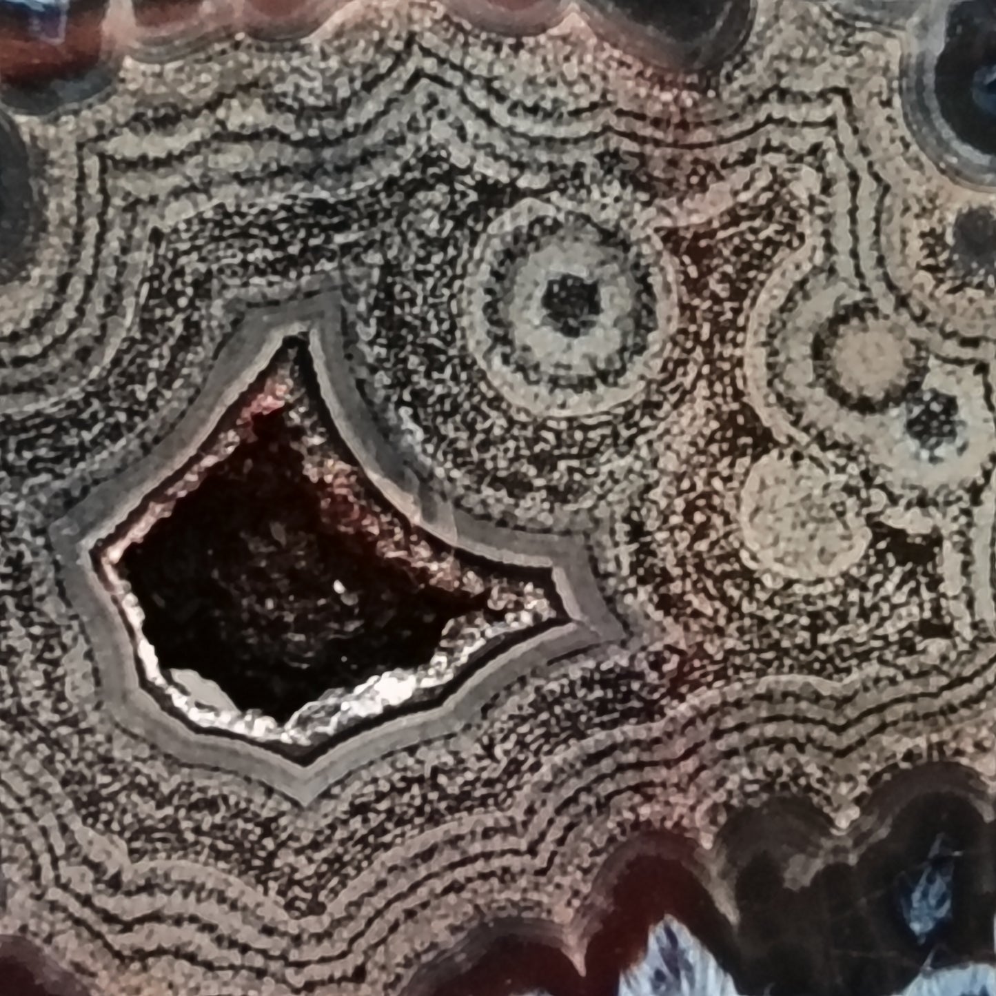 Macrame wrapped stone - Agate | The Eye - Finished size 6.8cm